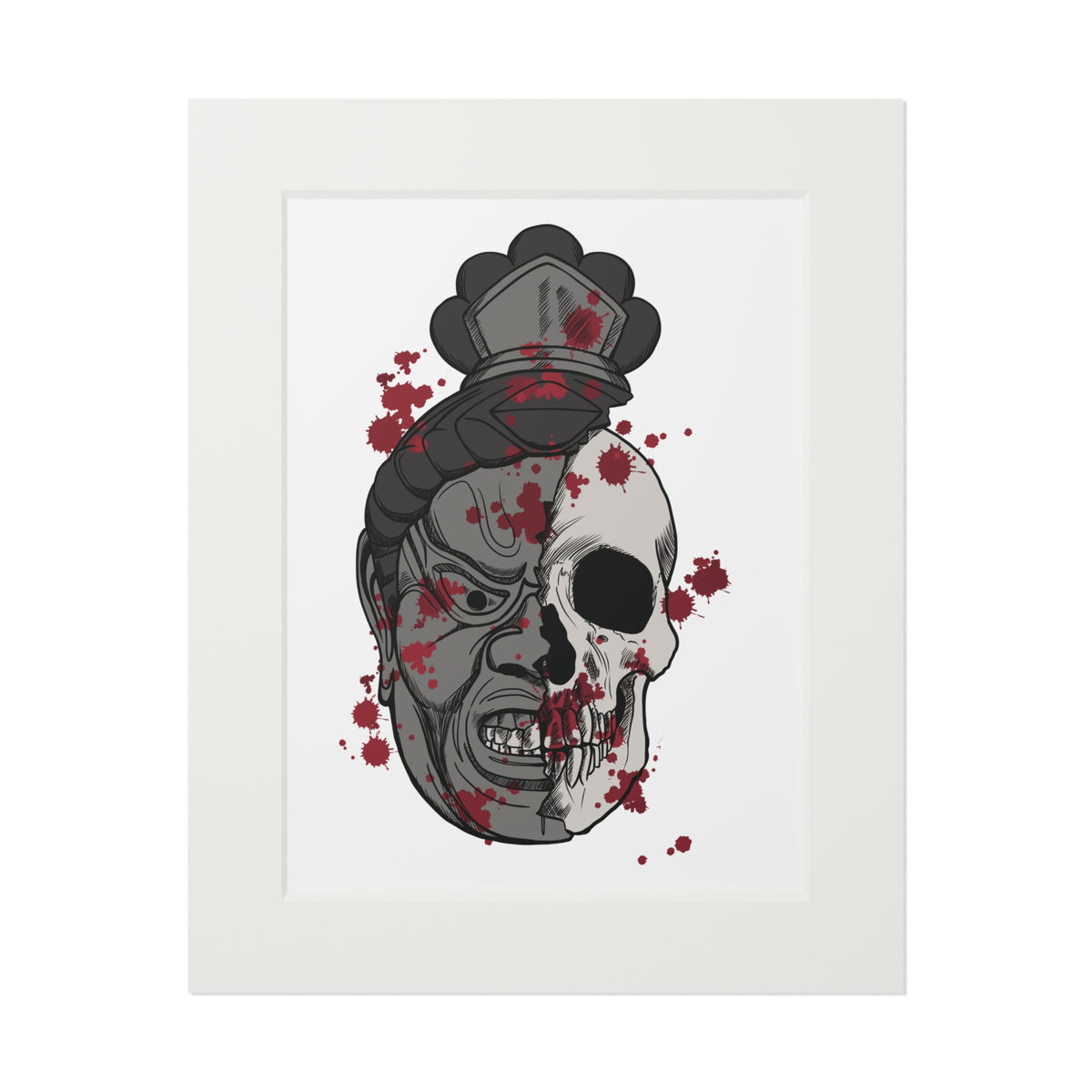 Japanese Mask Skull Fine Art Print