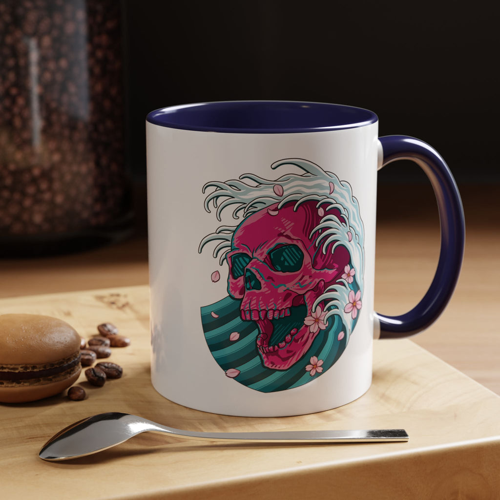Wave Skull Accent Mug