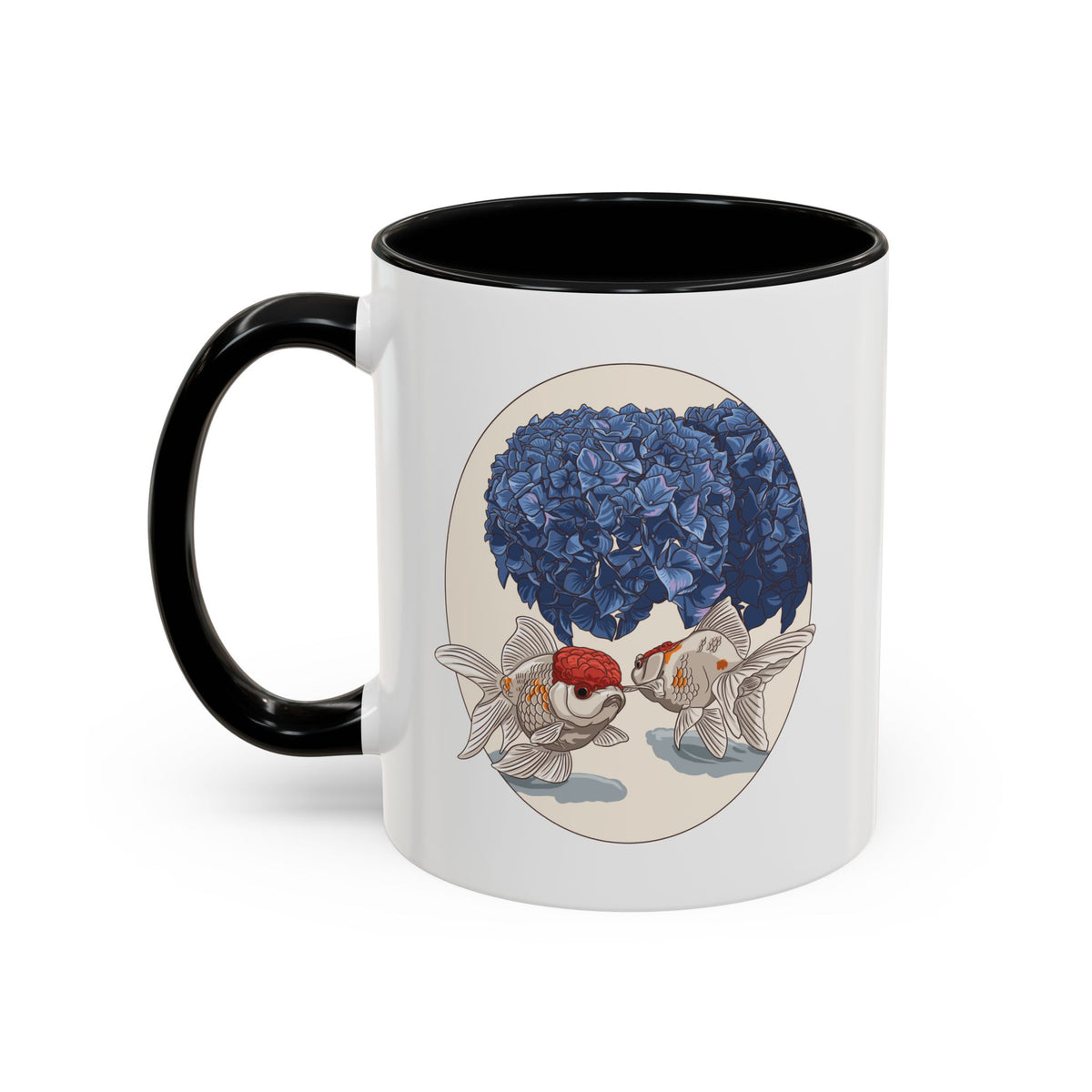 Oranda & Hydrangea Accent Mug