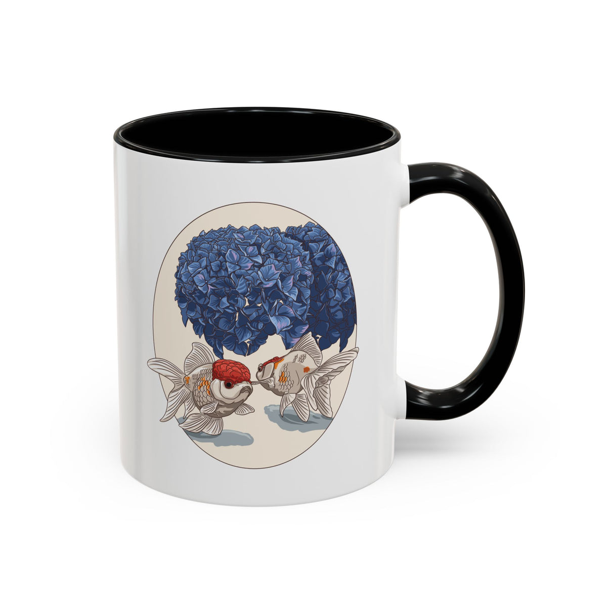 Oranda & Hydrangea Accent Mug