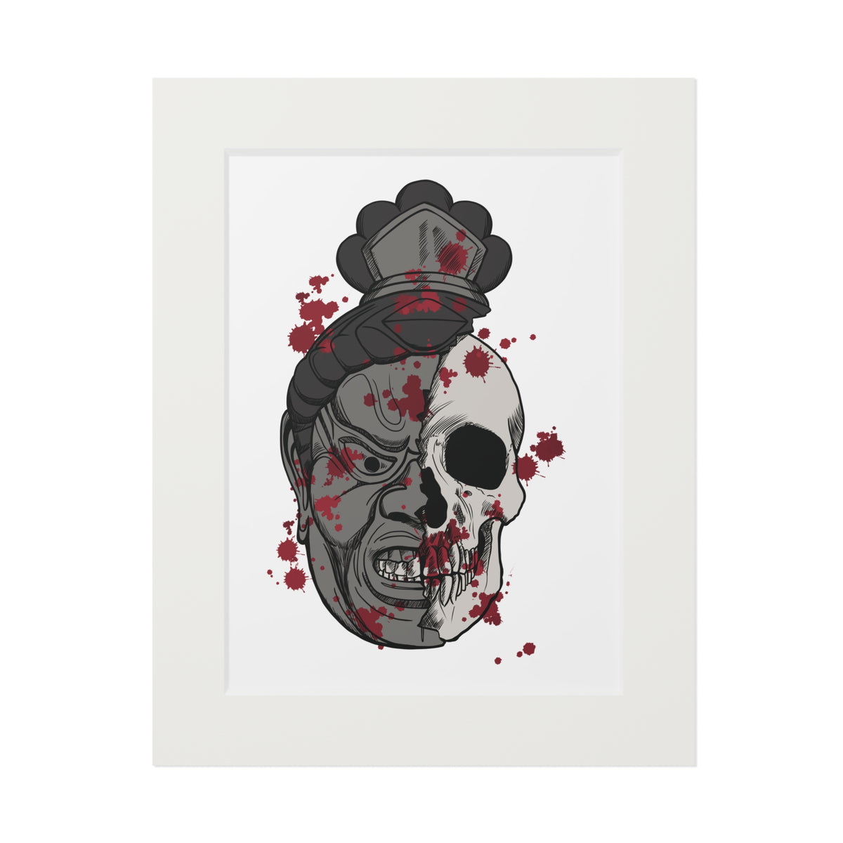 Japanese Mask Skull Fine Art Print