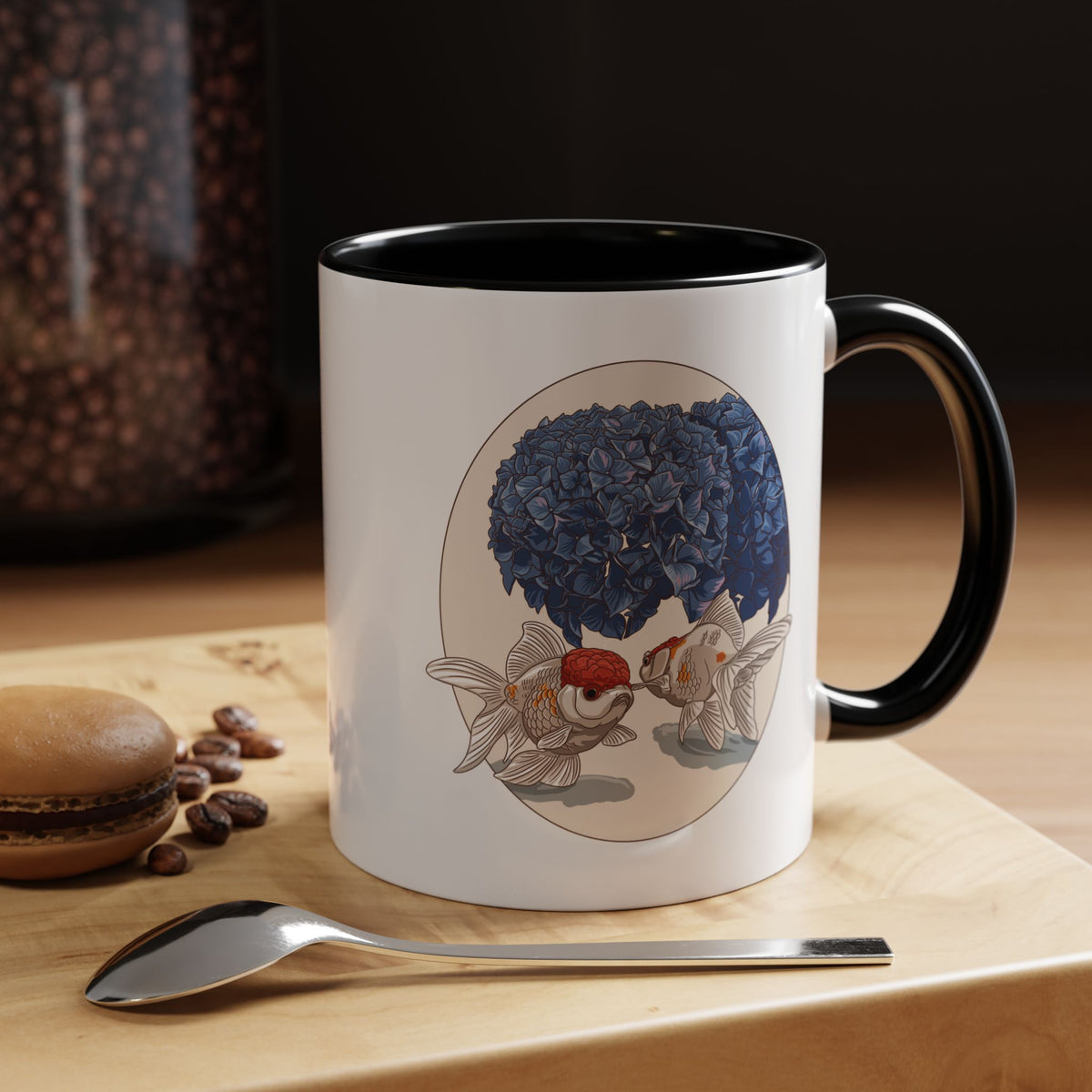 Oranda & Hydrangea Accent Mug